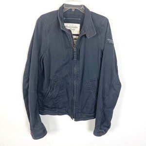 Abercrombie & Fitch Men's Blue Long Sleeve Full Zip Jacket Size Large
